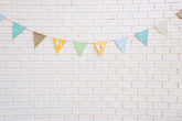 Milk White Brick Wall With Party Flag Photography Backdrop Shopbackdrop